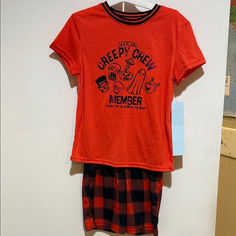 Creepy Crew Kids Pajamas - Orange and Black